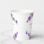 Violet Aster Floral Botanischer Geburtstag Pappbecher (Rechts)