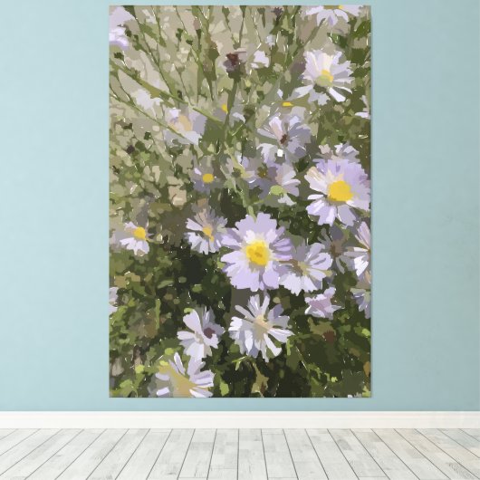 Violet Asters Leinwanddruck (Insitu (Holzboden))