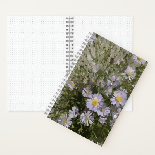 Violet Asters Notebook Notizblock (Innen)