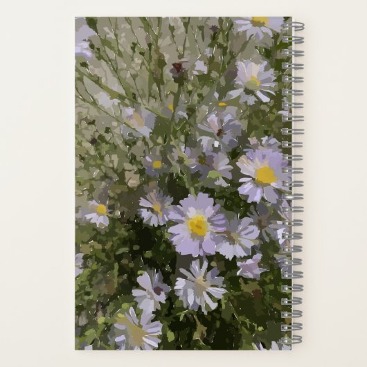 Violet Asters Notebook Notizblock (Rückseite)