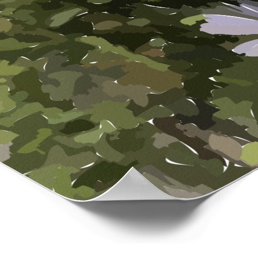 Violet Asters Poster (Ecke)