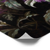 Violet Astilbe Blume Art Print Poster (Ecke)