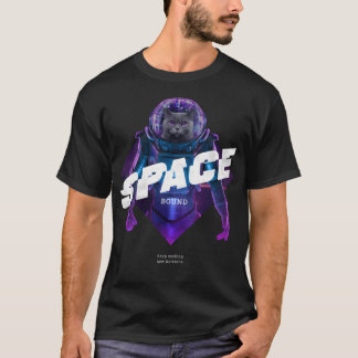 Violet Astronaut Cat Space Bound T-Shirt