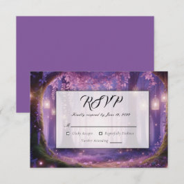 Violet auf der Waldhochzeit um Mitternacht RSVP Karte