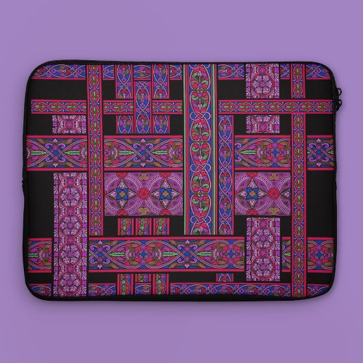 Violet Aurora gestanztes Glas Laptop-Sieb Laptopschutzhülle