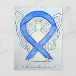 Violet Awareness Ribbon Angel Custom Postcard Postkarte