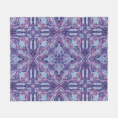 Violet Azulejo Spanish Tile Fleecedecke (Vorderseite (Horizontal))