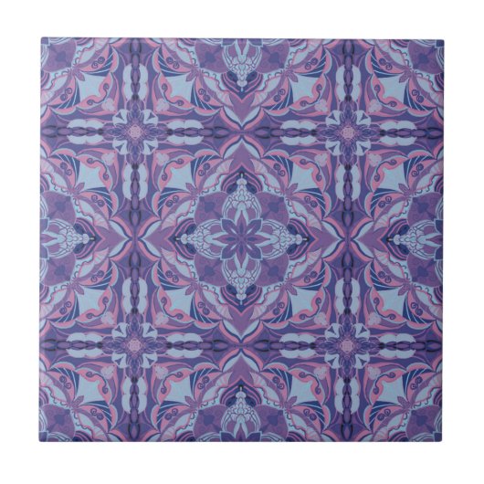 Violet Azulejo Spanish Tile Fliese (Vorderseite)
