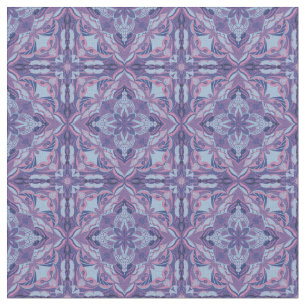 Violet Azulejo Spanish Tile Stoff