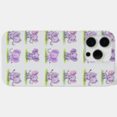 Violet Baby Elephant iPhone/iPad Case (Rückseite (Horizontal))