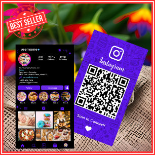 Violet Bakery Instagram Chef QR-Code Social Media Visitenkarte