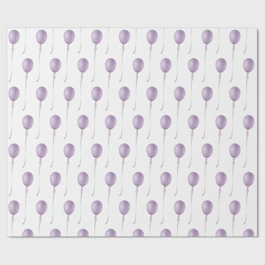 Violet balloon Gift Wrapping Paper - Cadeaupapier Geschenkpapier (Flach)