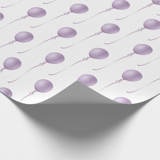 Violet balloon Gift Wrapping Paper - Cadeaupapier Geschenkpapier (Ecke)