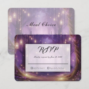 Violet bei Mitternacht Enchanted Forest Hochzeit RSVP Karte