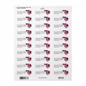 Violet, Berry Pink Pansy Wedding Address (Vorne)