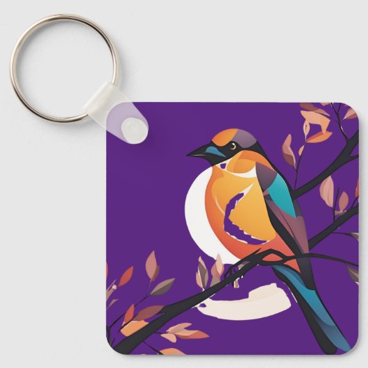 Violet Birdie Pendant Schlüsselanhänger (Vorderseite)