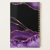 Violet Black Marble Agate Dark Glamour Golden Planer (Rückseite)
