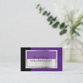 Violet Black und Silver Paparazzi Fotografie Visitenkarte (Stehend Vorderseite)