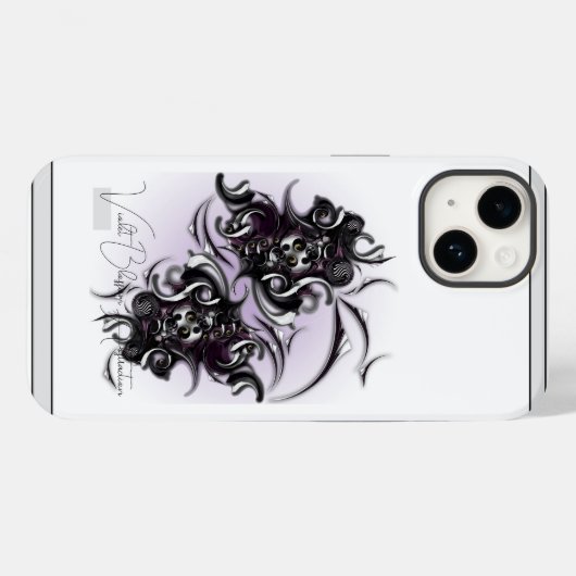 "Violet Blossom Abstraction", Apple iPhone 14 Fall Case-Mate iPhone Hülle (Rückseite (Horizontal))