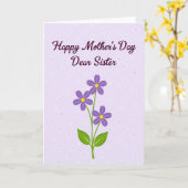 Violet Blossom Schwester Karte (Gelbe Blume)