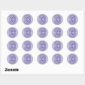 Violet Blue Damask Wedding Runder Aufkleber (Blatt)