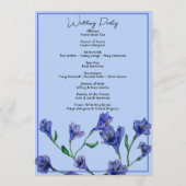 Violet Blue Floral Watercolor Hochzeit Programm (Rückseite)