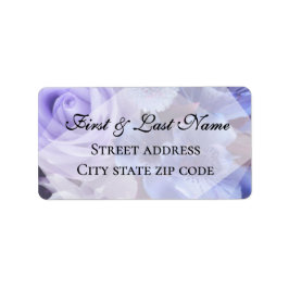 Violet Blue Florals Adressaufkleber