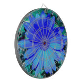 Violet Blue Gerbera Daisy Dartboard Dartscheibe (Vorderseite Links)