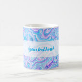 Violet Blue Marble Texture Abstract Liquid Paint Kaffeetasse (Mittel)