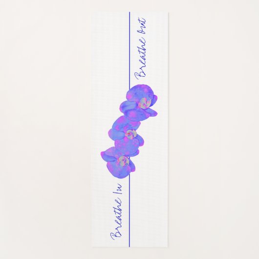 Violet blue orchids - breathe in . Breathe out Yogamatte (Vorderseite)