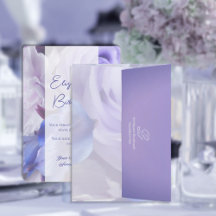 Violet Blue Rose Floral Envelope