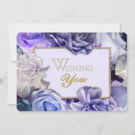 Violet Blue Rose Secret Gardens Birthday Card Einladung