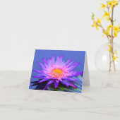 Violet Blue Water Lilie Blank Notizkarte Karte (Gelbe Blume)