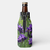 Violet Blue & White Siberian Iris Flaschenkühler (Flasche Rückseite)