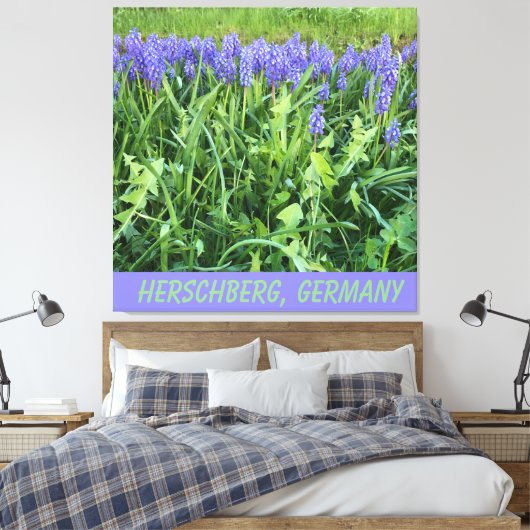 Violet Bluebell Leinwanddruck (Insitu (Schlafzimmer))