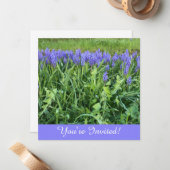 Violet Bluebells Fotokarte Mitteilungskarte (Vorderseite/Rückseite Beispiel)