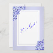 Violet Blume Baby Girl Dusche Einladung Catte (Rückseite)