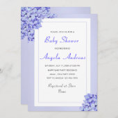 Violet Blume Baby Girl Dusche Einladung Catte (Vorne/Hinten)