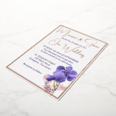 Violet Blume Elegante White Wedding Folieneinladung (Gedreht)