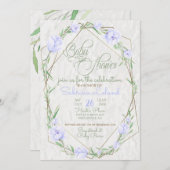 Violet Blume Grünpflanzen Terrarium Babydusche Einladung (Vorne/Hinten)