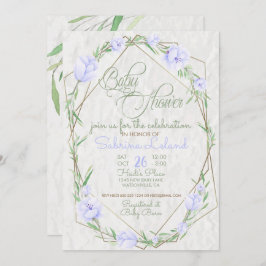 Violet Blume Grünpflanzen Terrarium Babydusche Einladung