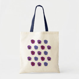 Violet Blume Muster Tote Tasche
