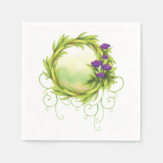 Violet Blume Papier Napkins Serviette (Vorderseite)