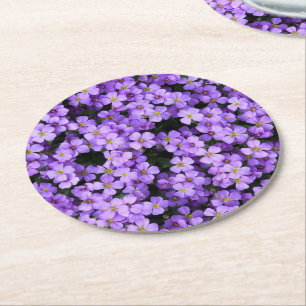 Violet Blume Papier Untersetzer Violetten Frühling