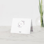 Violet Blush | Blumenhochzeit Dankeskarte (Rückseite)