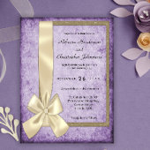 Violet Boho Rustic Wedding Einladung