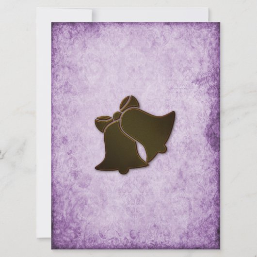 Violet Boho Rustic Wedding Einladung (Rückseite)