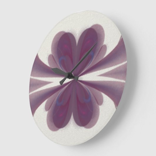 Violet Bow Fractal Clock Große Wanduhr (Winkel)