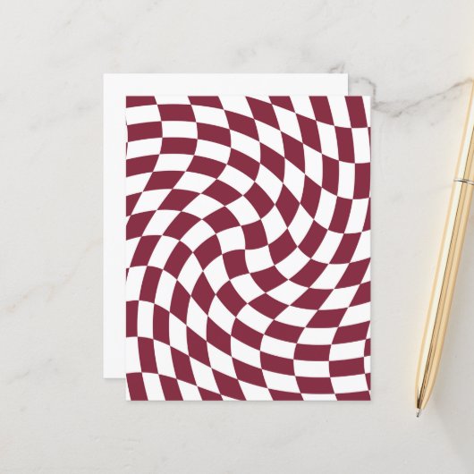 Violet Burgundy Wedding Collection Karo überprüft (Vorderseite/Rückseite Beispiel)