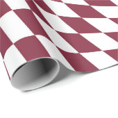 Violet Burgundy Wedding Collection Karo überprüft Geschenkpapier (Rolleneckpunkt)